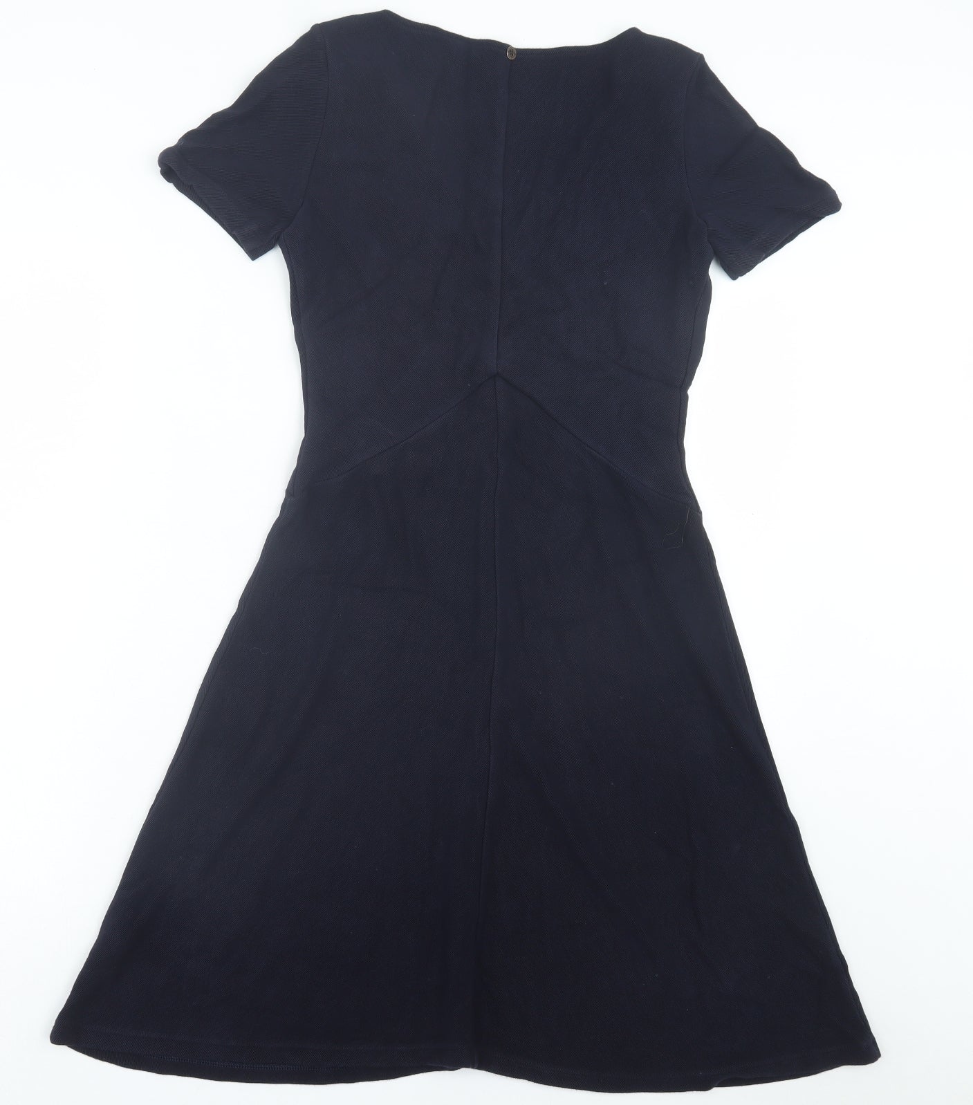 Penny Black Womens Blue Viscose A-Line Size 12 V-Neck Pullover - Ribbed