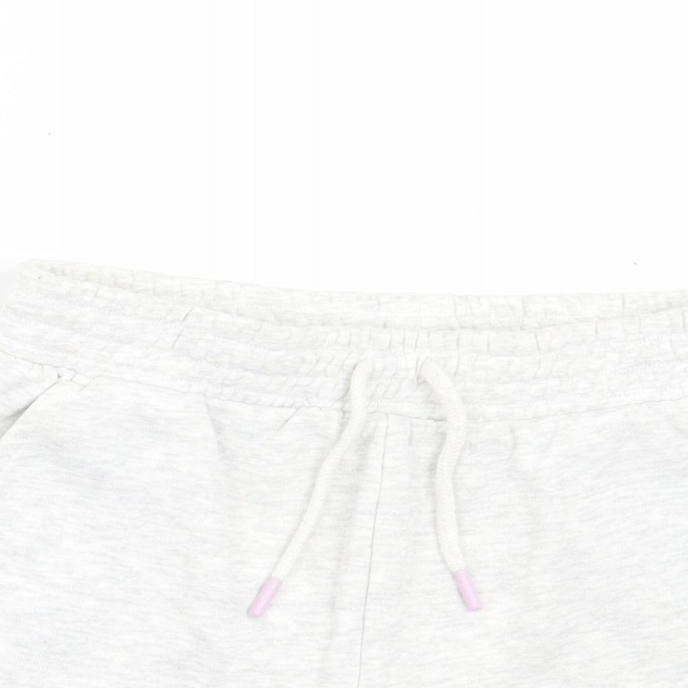 Primark Girls Grey Cotton Sweat Shorts Size 7-8 Years Regular Drawstring - California Los Angeles