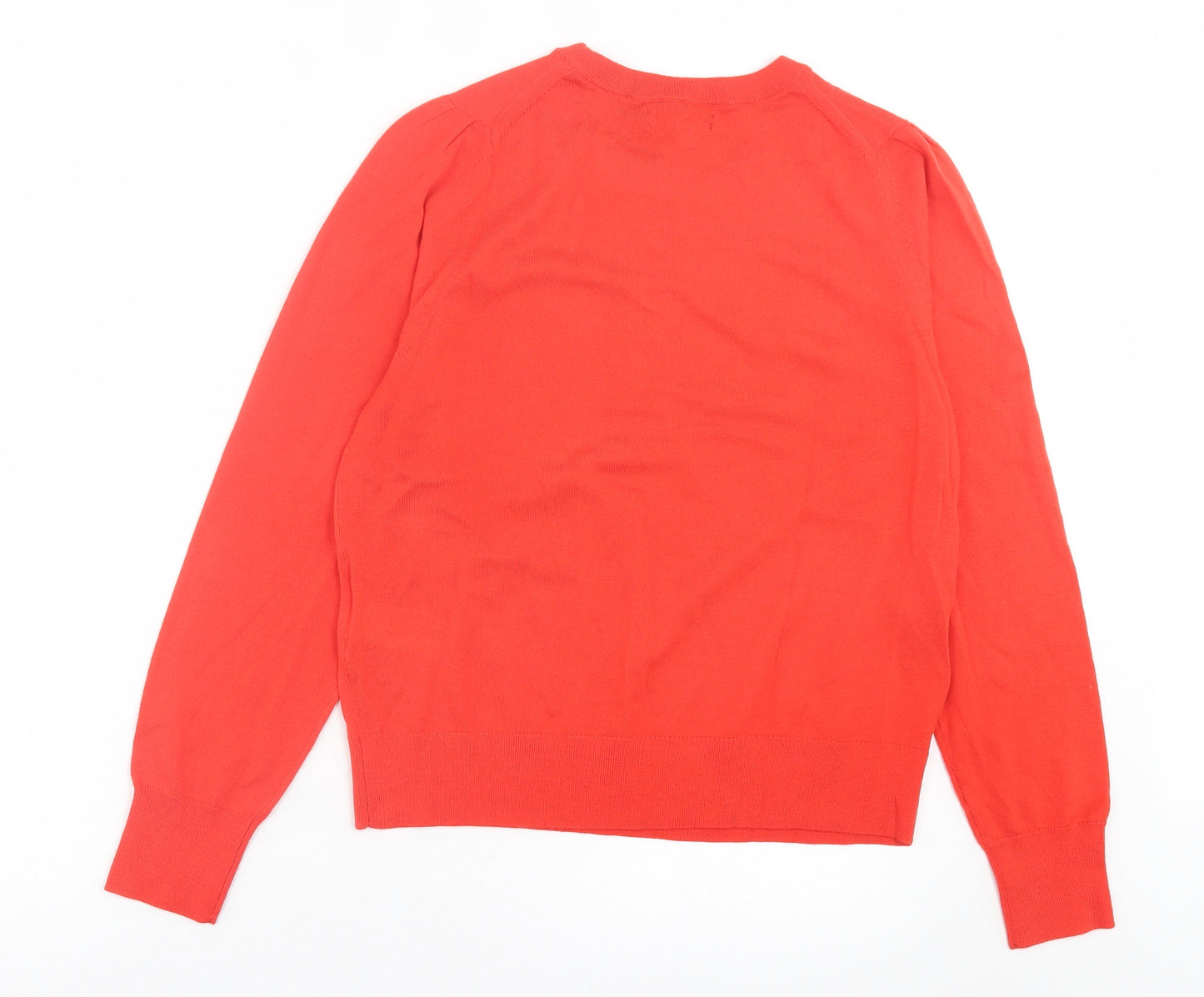 Banana Republic Womens Red Crew Neck Wool Pullover Jumper Size L - Merino Wool