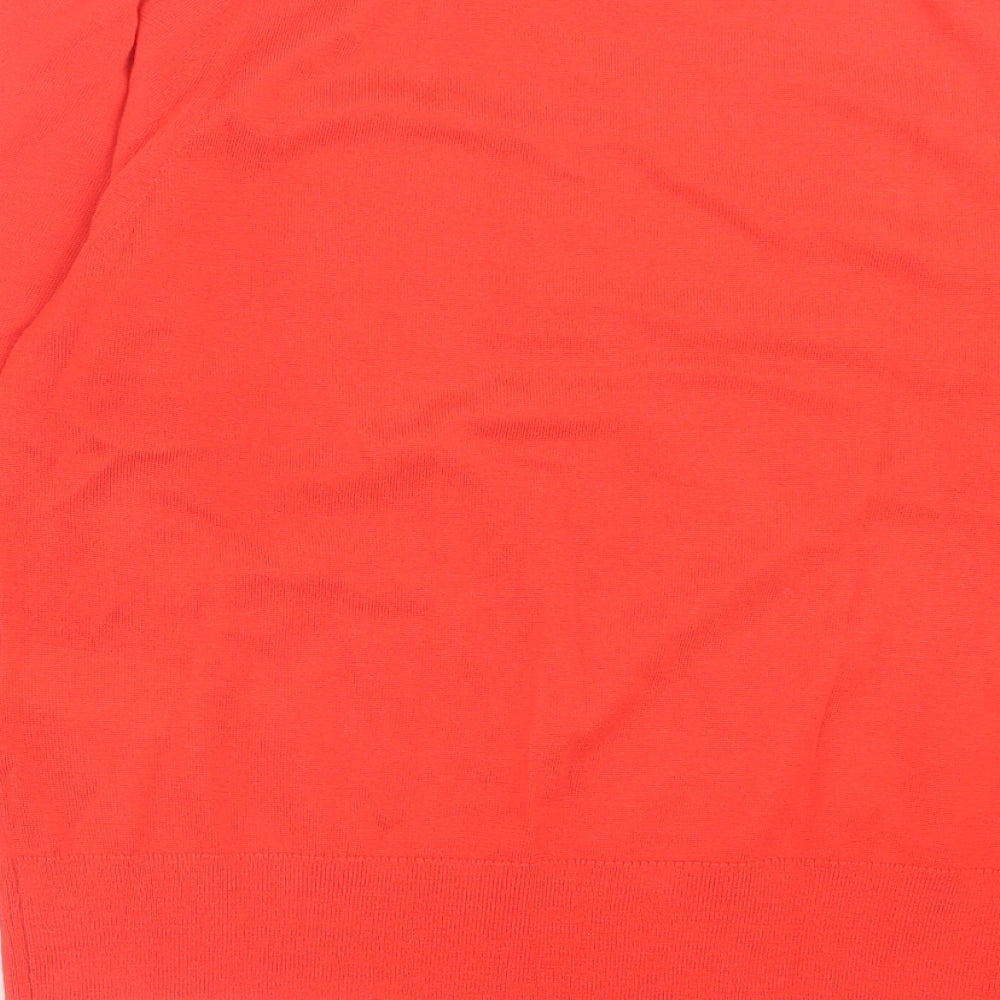 Banana Republic Womens Red Crew Neck Wool Pullover Jumper Size L - Merino Wool