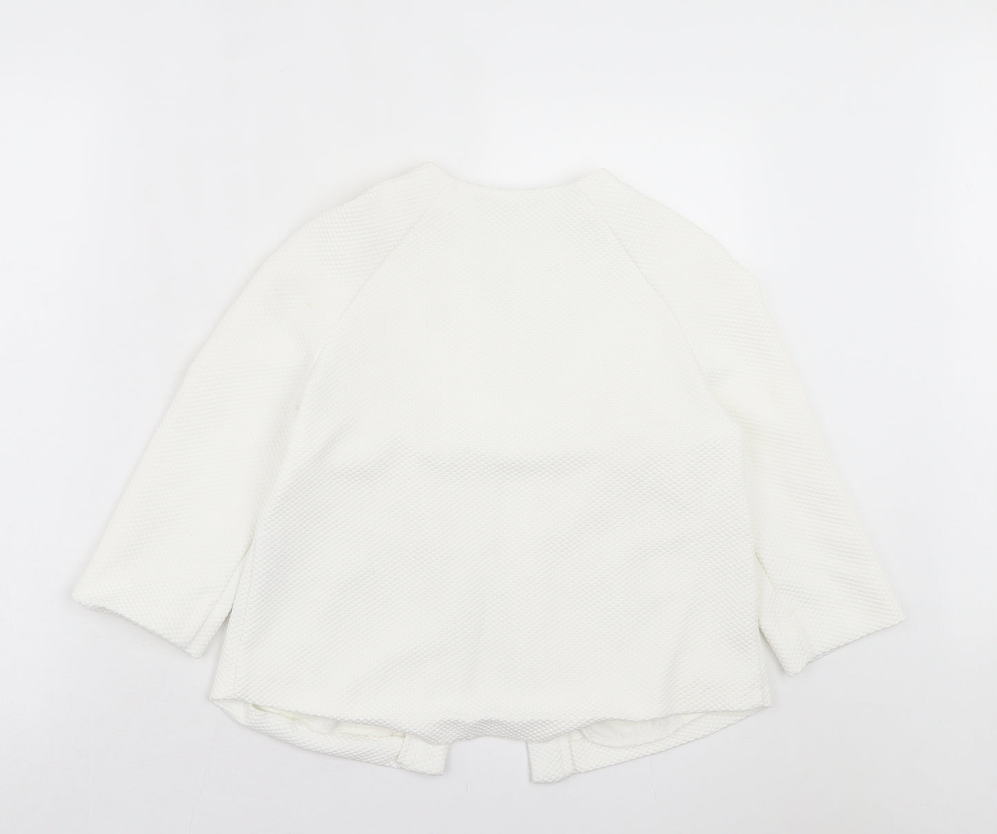 Dunnes Stores Womens White Jacket Size 10 Hook & Eye