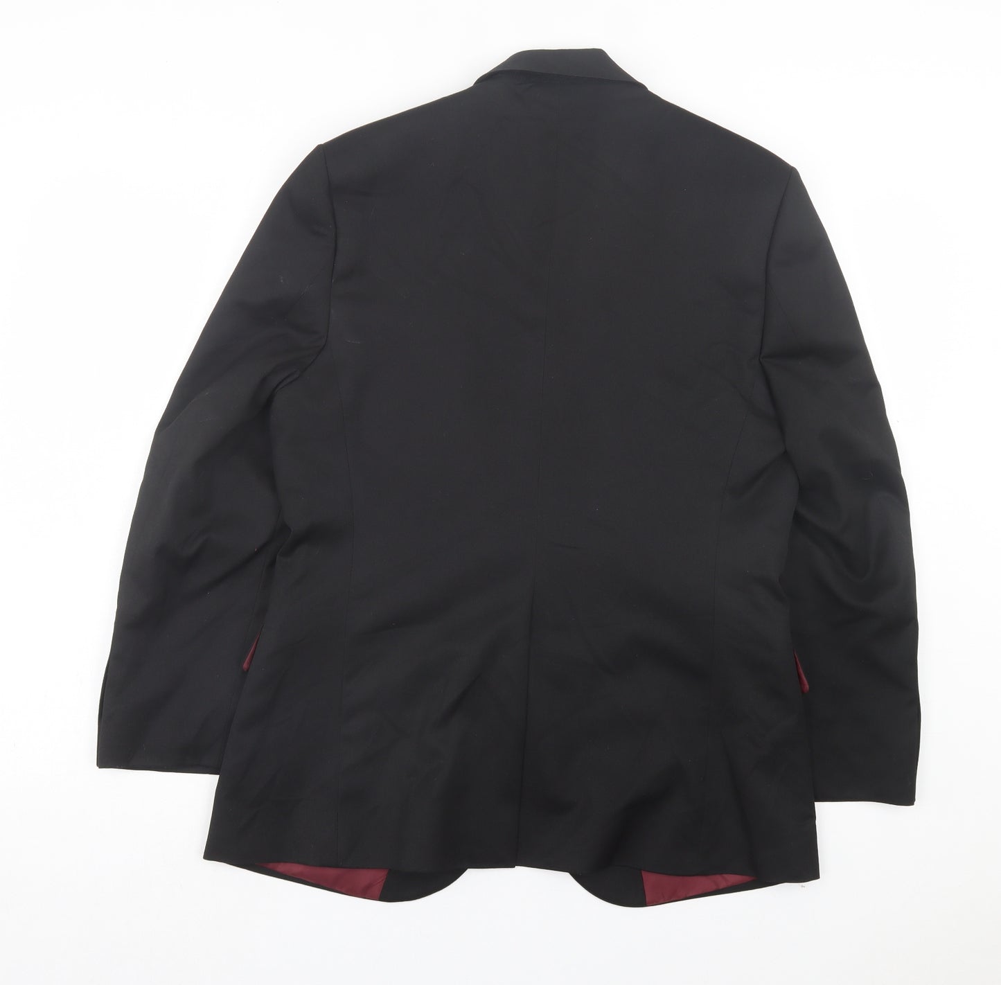 Marks and Spencer Mens Black Polyester Jacket Suit Jacket Size 38