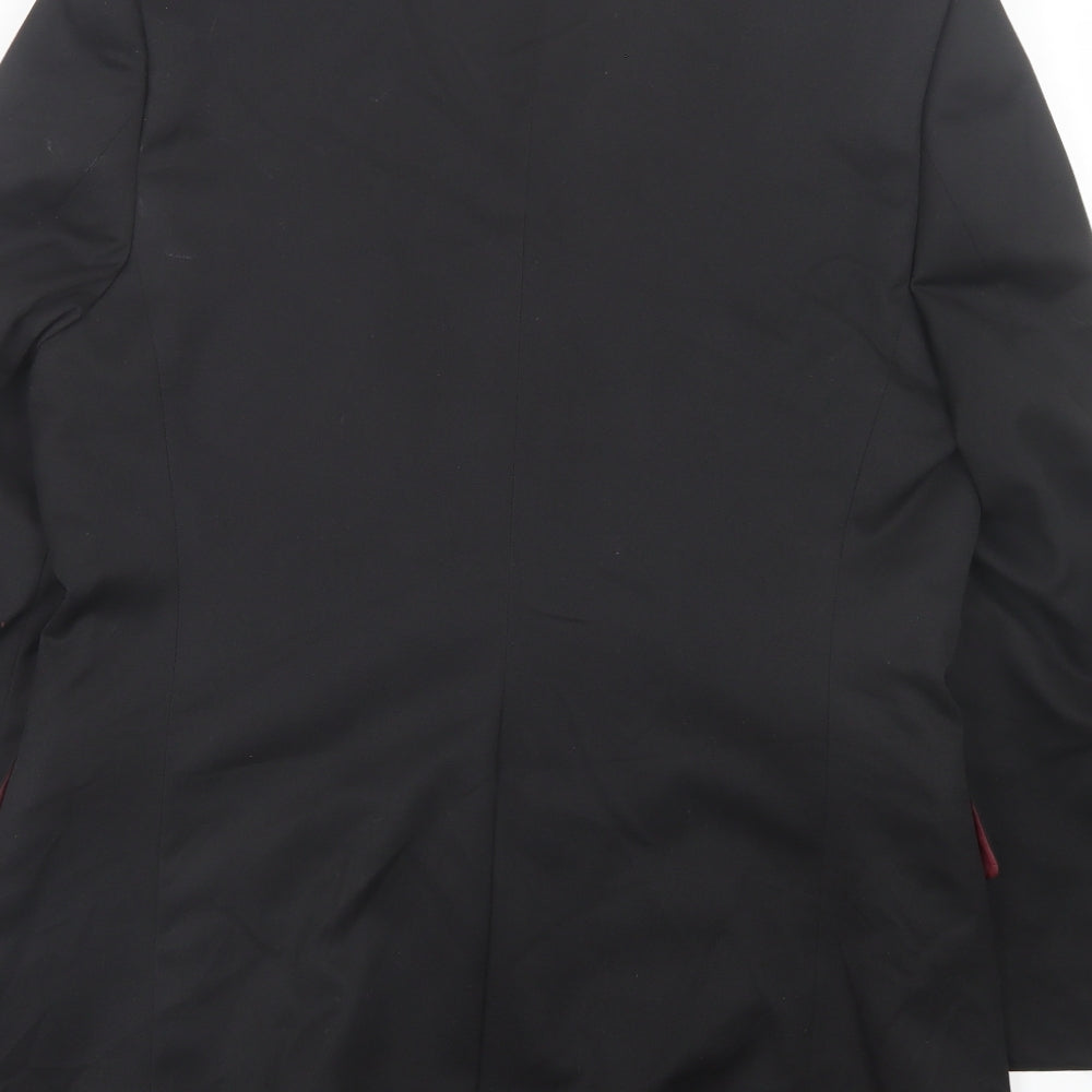 Marks and Spencer Mens Black Polyester Jacket Suit Jacket Size 38