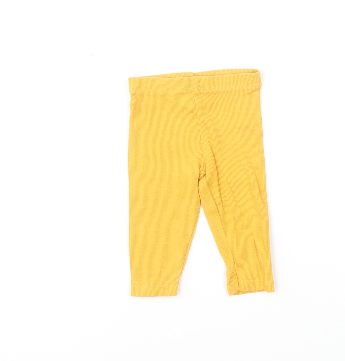 Fred & Flo Baby Yellow Cotton Track Pants Leggings Size 3-6 Months Pullover