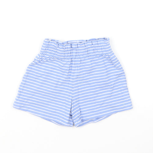 George Baby Blue Striped Cotton Cropped Trousers Size 18-24 Months Pullover