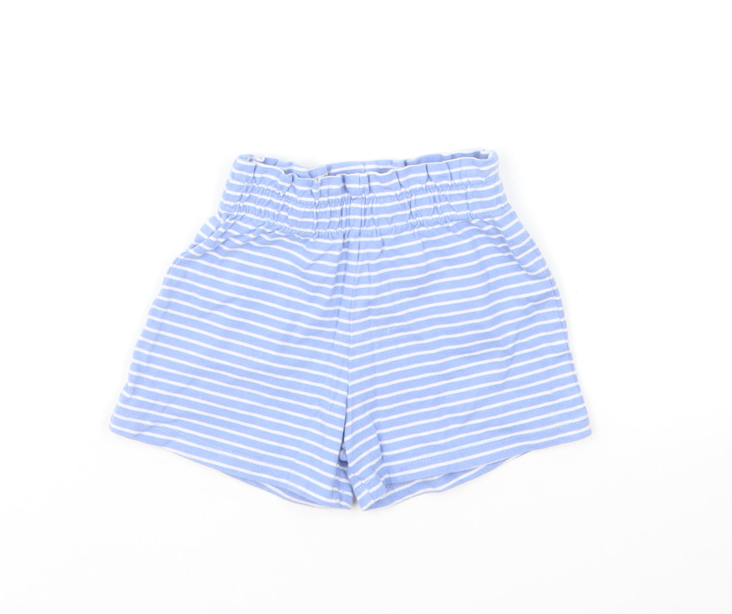 George Baby Blue Striped Cotton Cropped Trousers Size 18-24 Months Pullover