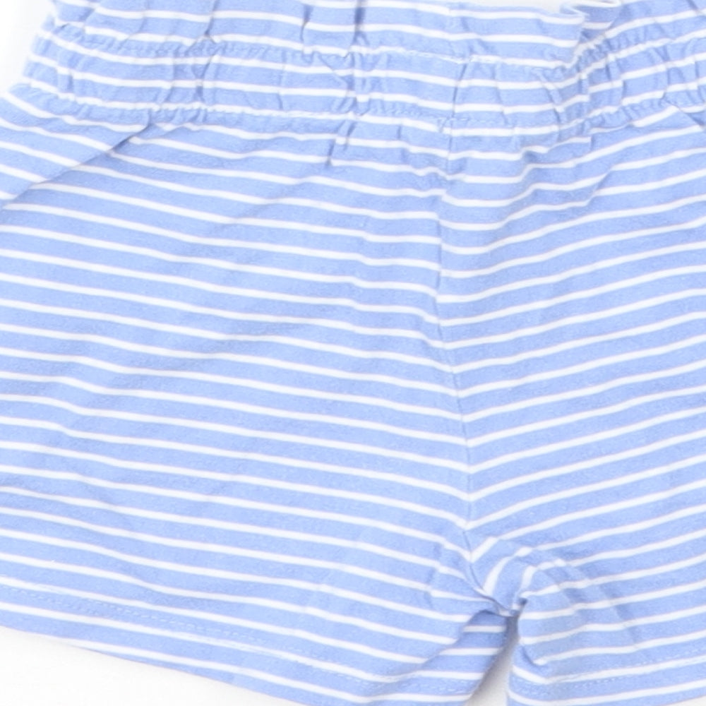 George Baby Blue Striped Cotton Cropped Trousers Size 18-24 Months Pullover