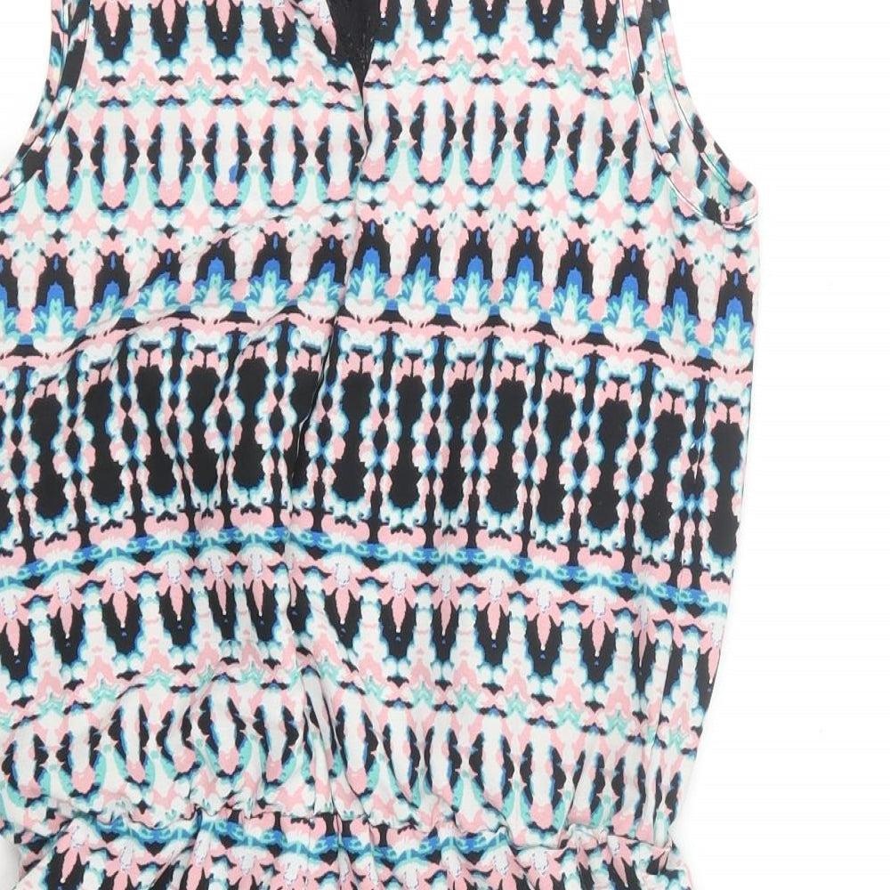 Young Dimension Girls Multicoloured Geometric Polyester Playsuit One-Piece Size 11-12 Years Zip