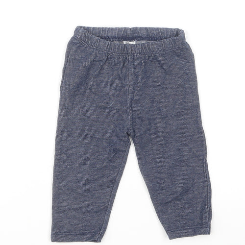 St Bernard Girls Blue Cotton Jogger Leggings Size 6-9 Months Pullover