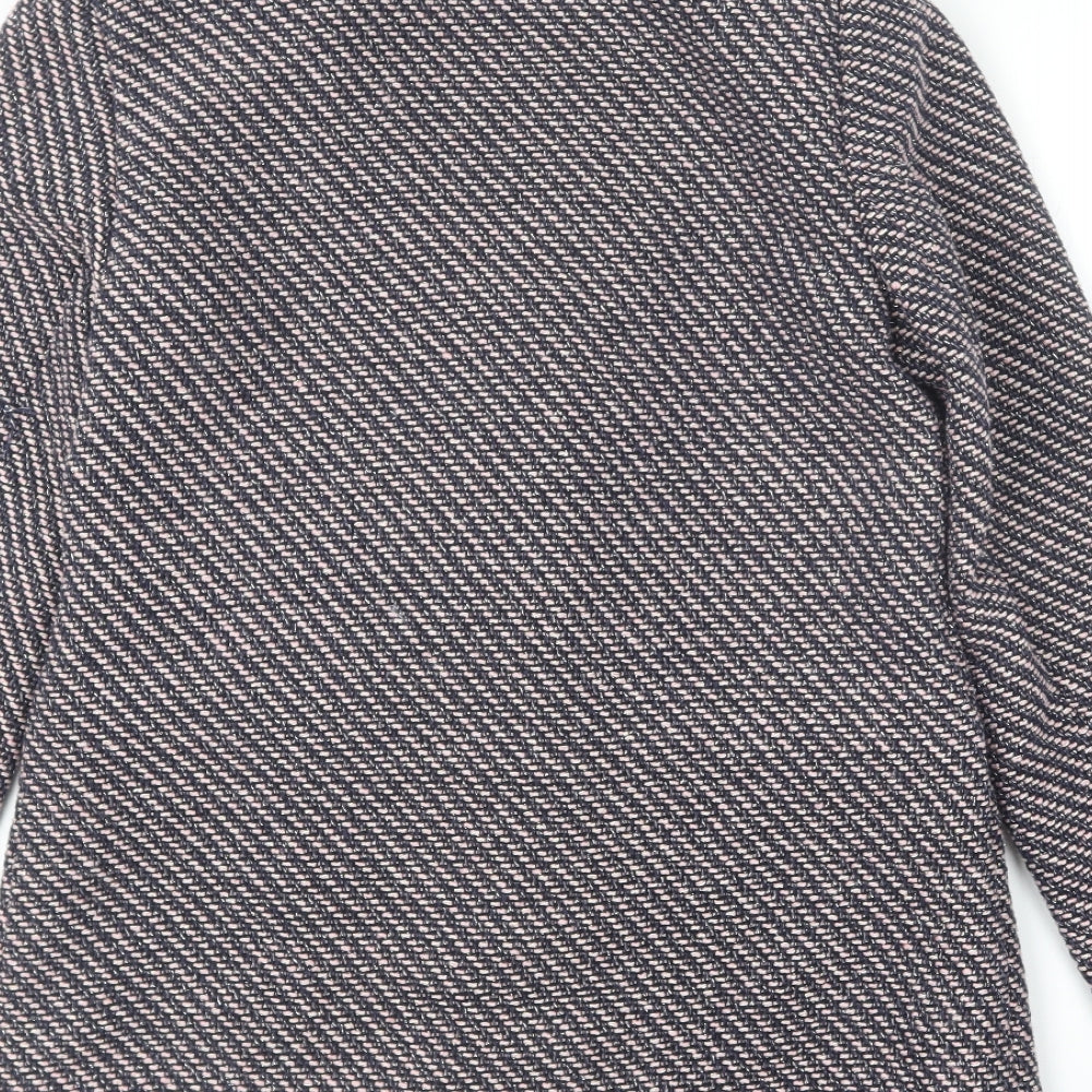 F&F Womens Multicoloured Geometric Overcoat Coat Size 8 Button