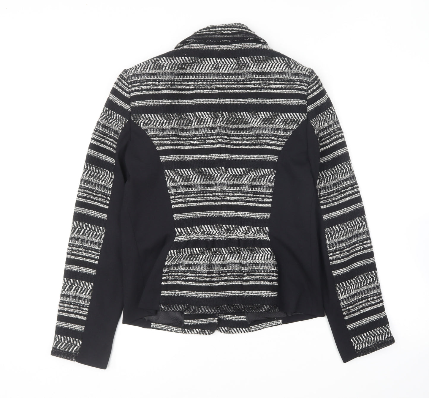 Per Una Womens Green Striped Jacket Blazer Size 10 Zip