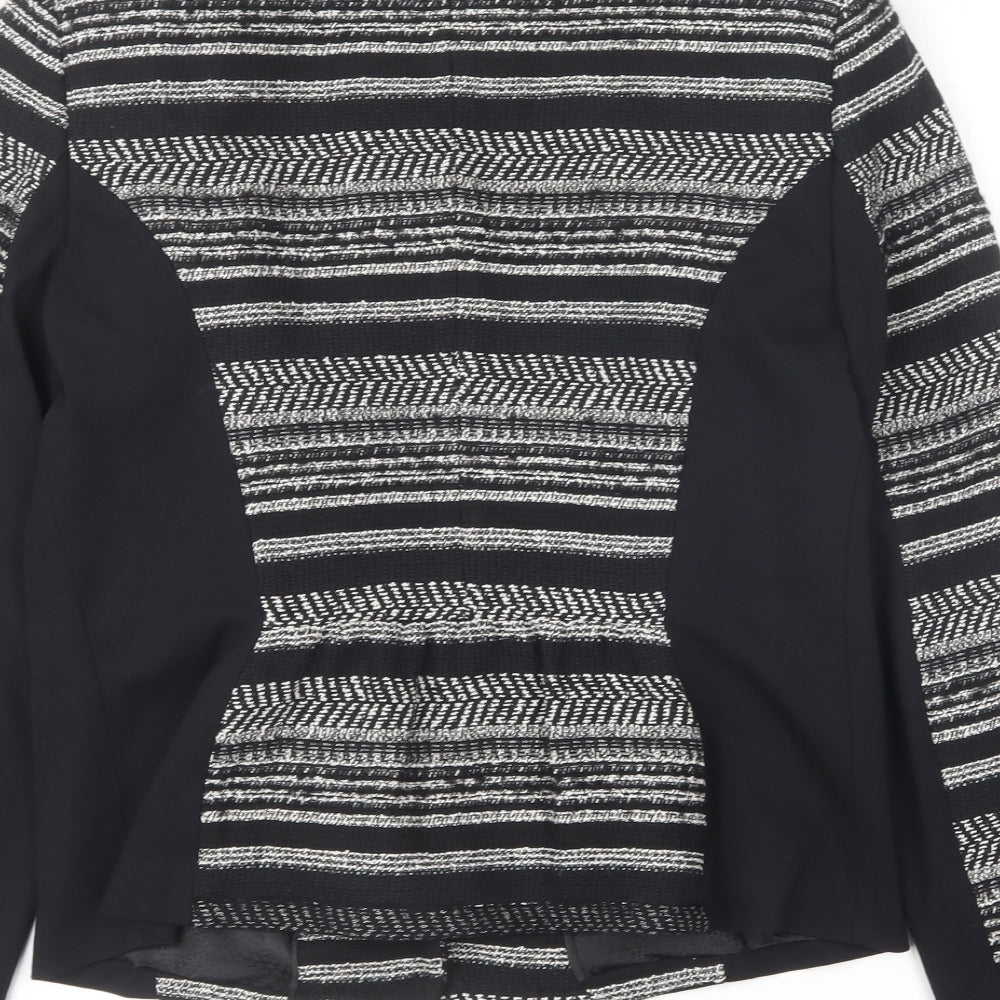 Per Una Womens Green Striped Jacket Blazer Size 10 Zip