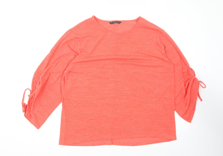 Dunnes Stores Womens Red Round Neck Polyester Pullover Jumper Size XL