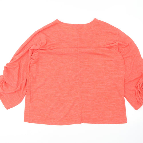 Dunnes Stores Womens Red Round Neck Polyester Pullover Jumper Size XL