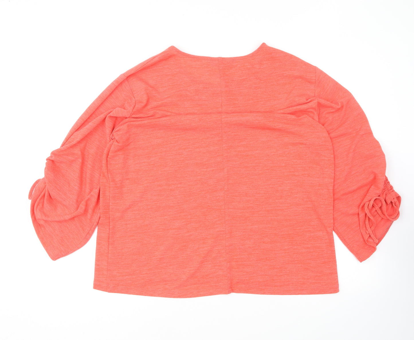 Dunnes Stores Womens Red Round Neck Polyester Pullover Jumper Size XL
