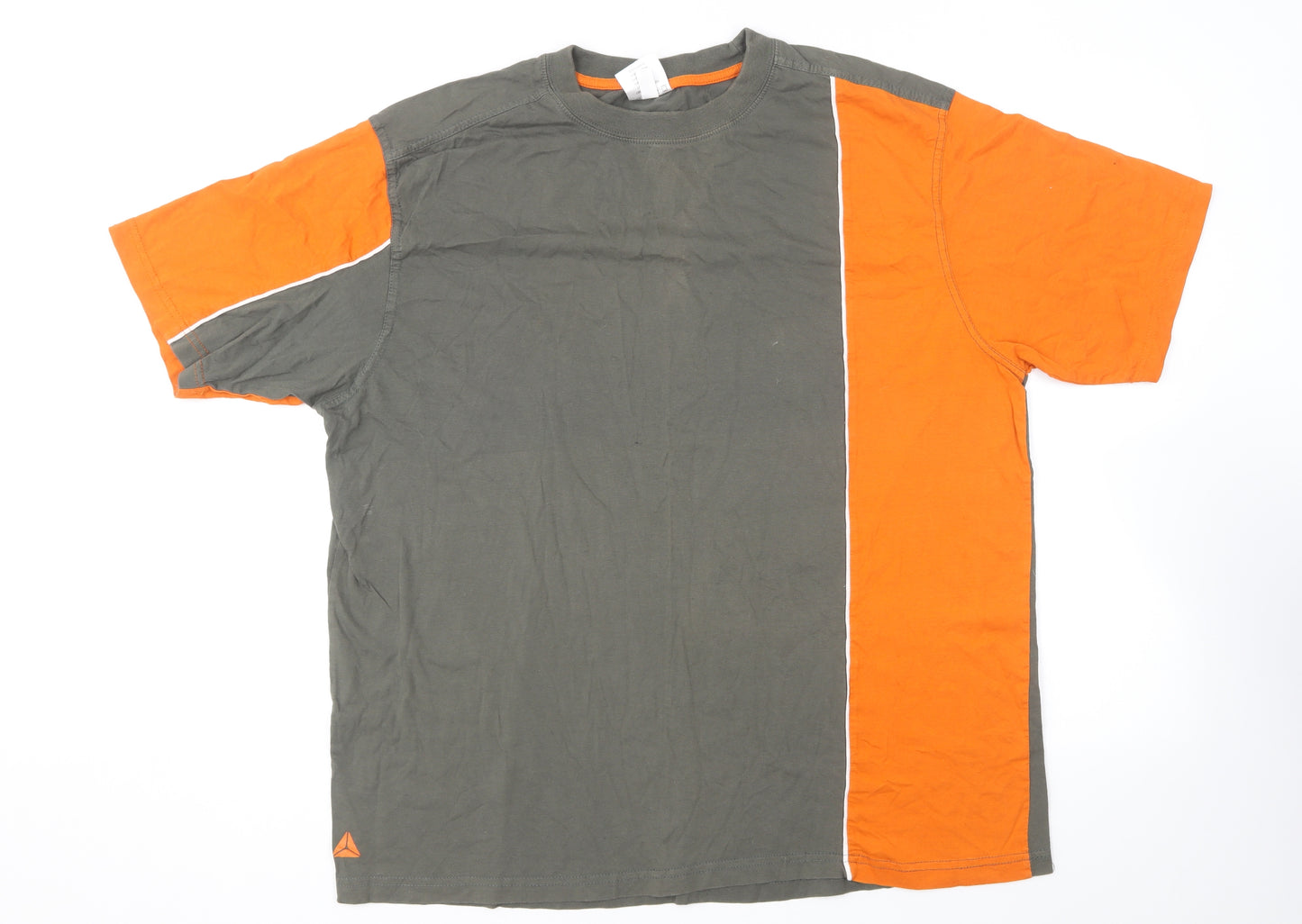 Delta Mens Green Cotton T-Shirt Size 2XL Round Neck