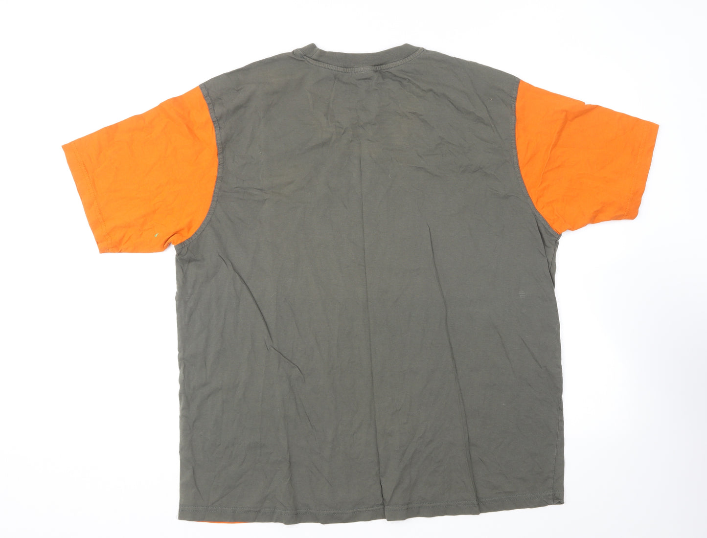 Delta Mens Green Cotton T-Shirt Size 2XL Round Neck
