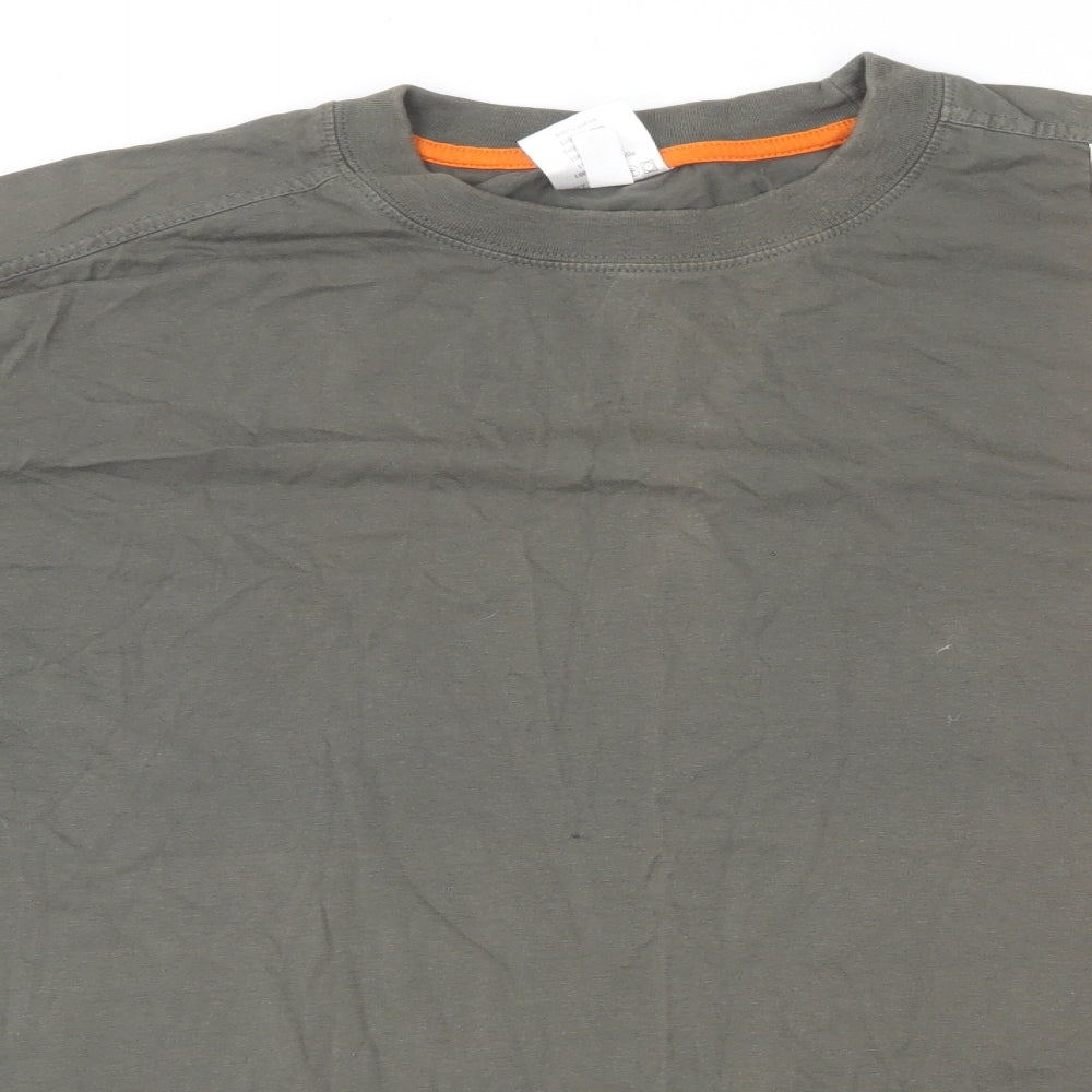 Delta Mens Green Cotton T-Shirt Size 2XL Round Neck