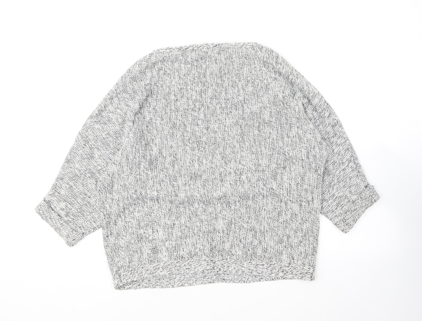 H&M Womens Grey Round Neck Acrylic Pullover Jumper Size XS