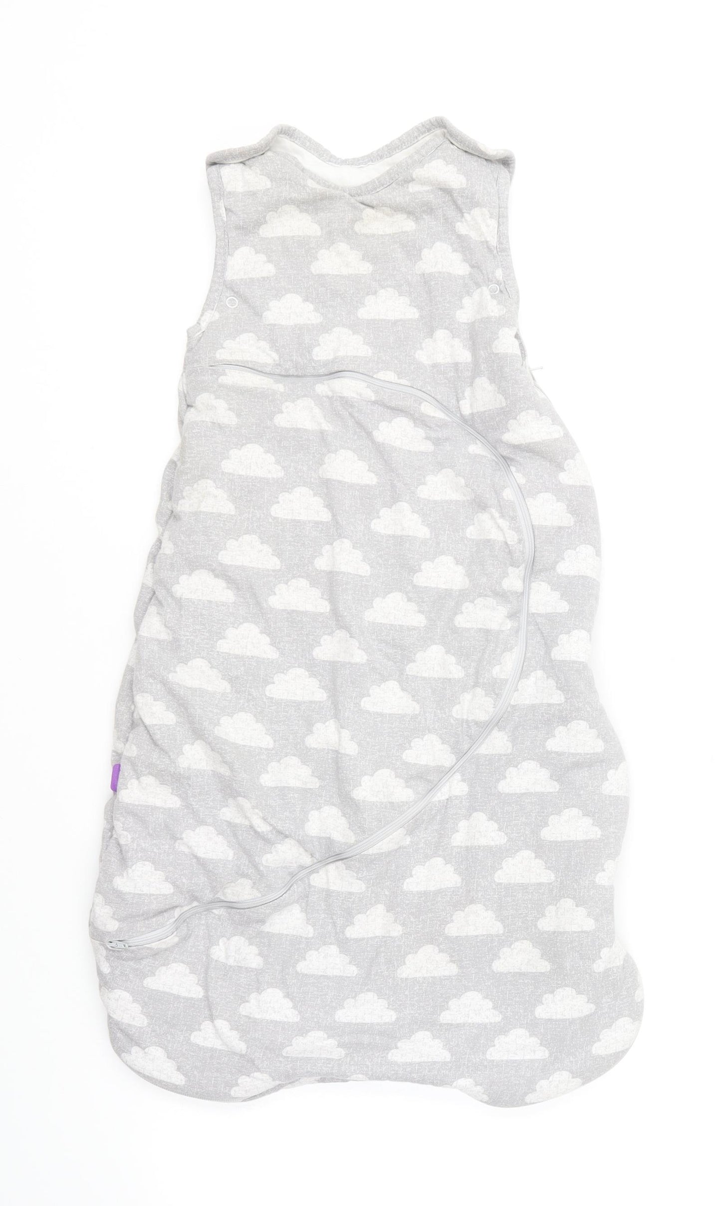 Snuz Baby Grey Geometric Polyester Robe One Piece Size 6-9 Months Zip - Cloud Print Snuz Pouch