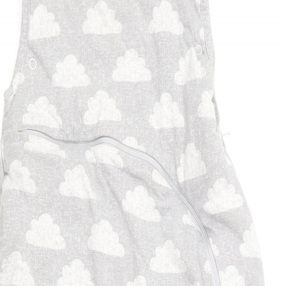 Snuz Baby Grey Geometric Polyester Robe One Piece Size 6-9 Months Zip - Cloud Print Snuz Pouch