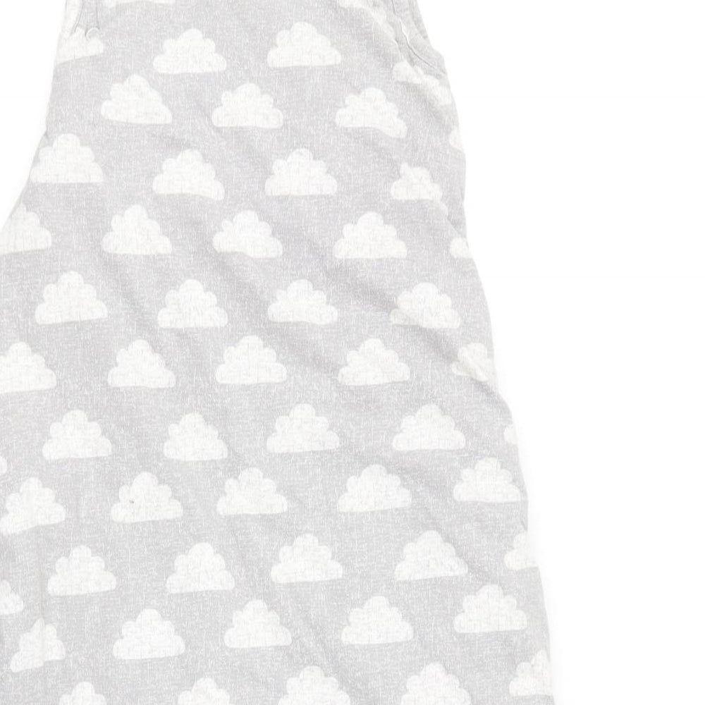 Snuz Baby Grey Geometric Polyester Robe One Piece Size 6-9 Months Zip - Cloud Print Snuz Pouch