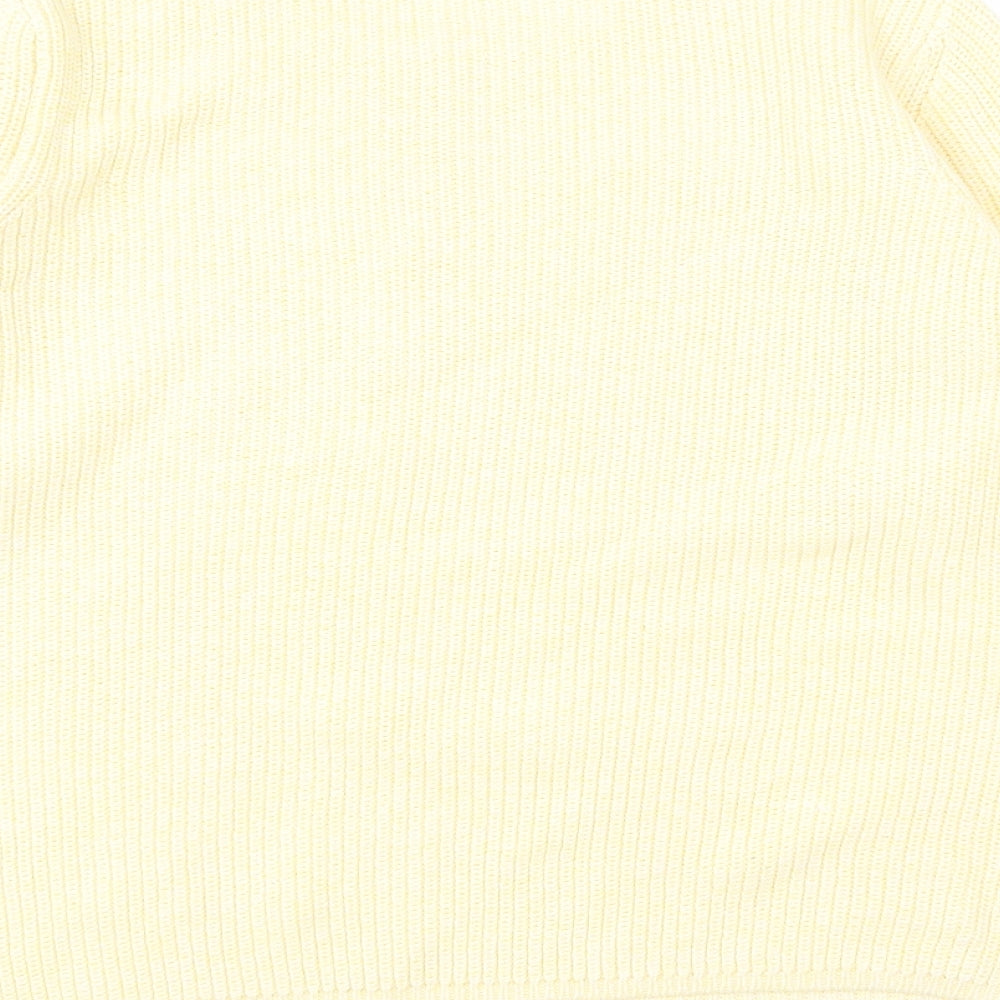 F&F Womens Yellow Round Neck Acrylic Pullover Jumper Size 16