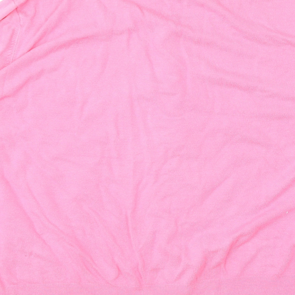 George Womens Pink Round Neck Viscose Cardigan Jumper Size 22