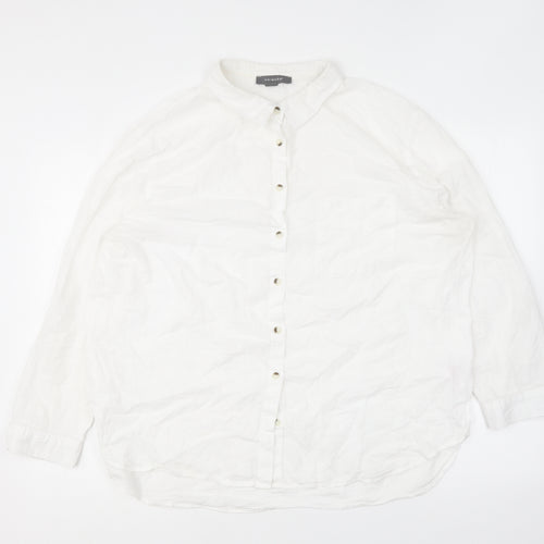 Primark Womens White Cotton Basic Button-Up Size 20 Collared