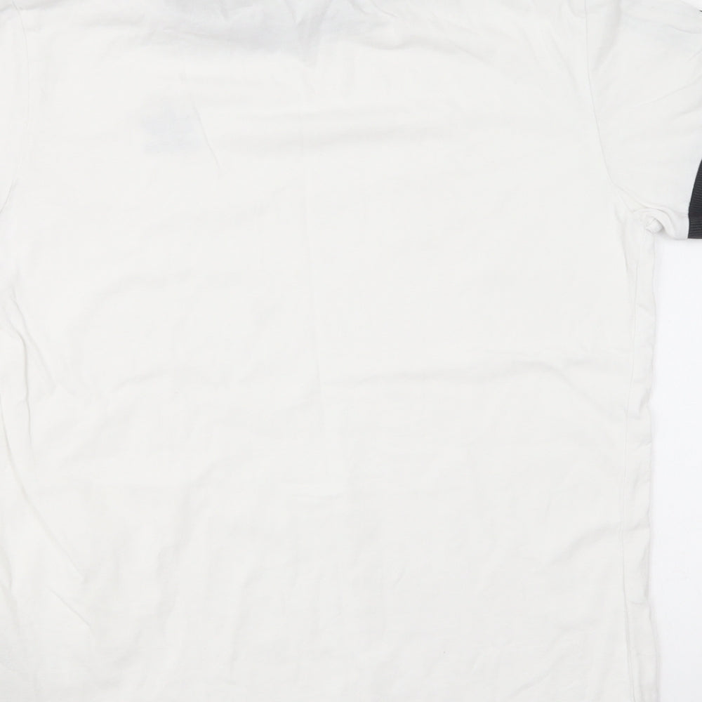 adidas Womens White Cotton Basic T-Shirt Size 8 Round Neck