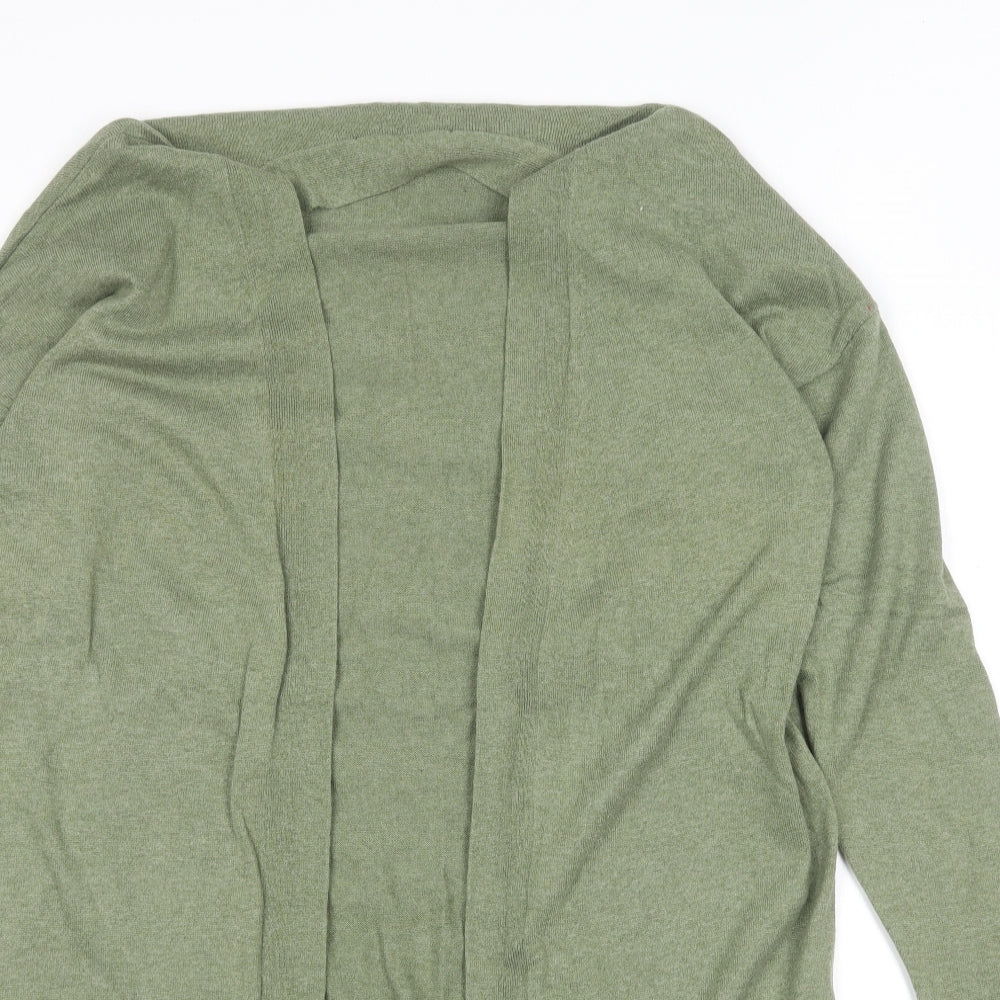 Oasis Womens Green V-Neck Cotton Cardigan Jumper Size S