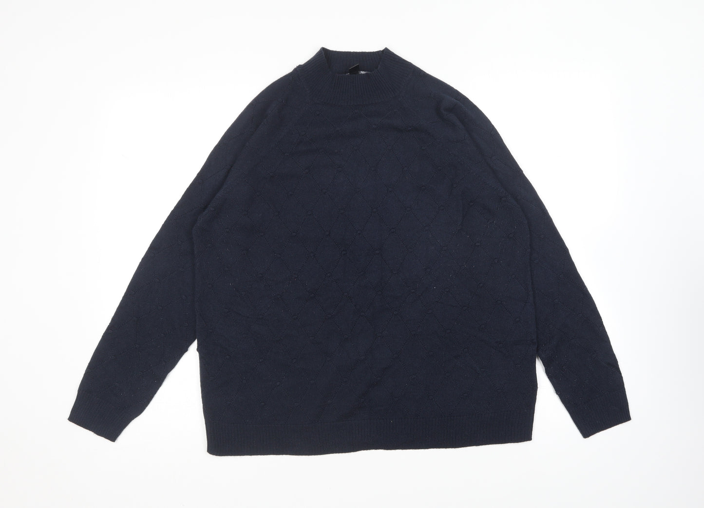 ESMARA Womens Blue Round Neck Polyacrylate Fibre Pullover Jumper Size L