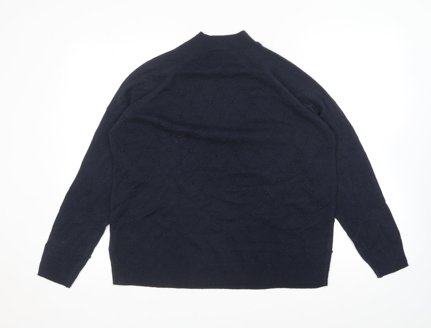 ESMARA Womens Blue Round Neck Polyacrylate Fibre Pullover Jumper Size L