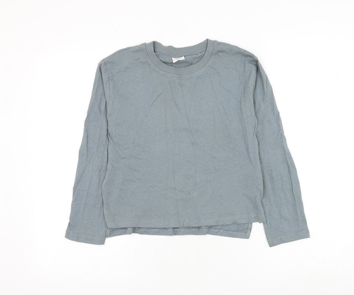 Zara Girls Grey Cotton Pullover Sweatshirt Size 10 Years Pullover