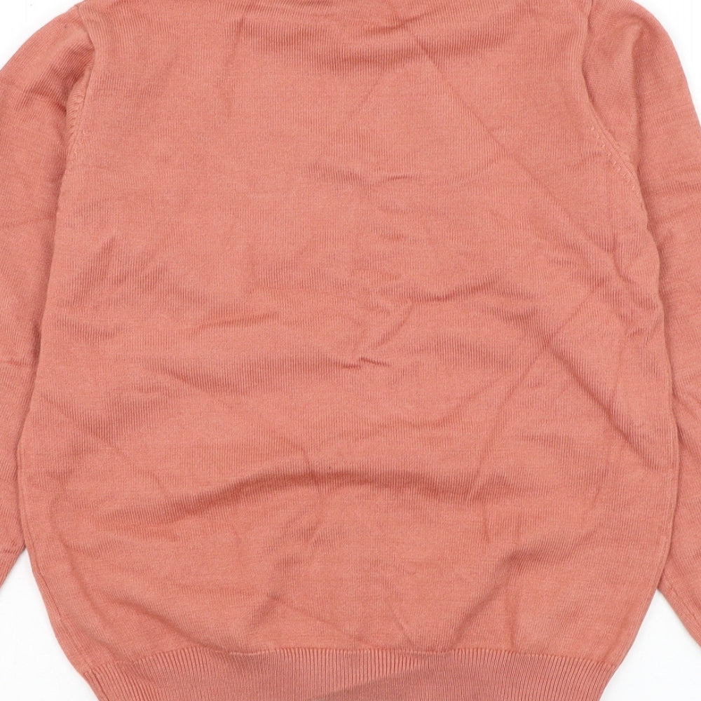 SheIn Girls Pink High Neck Viscose Pullover Jumper Size 12 Years Pullover