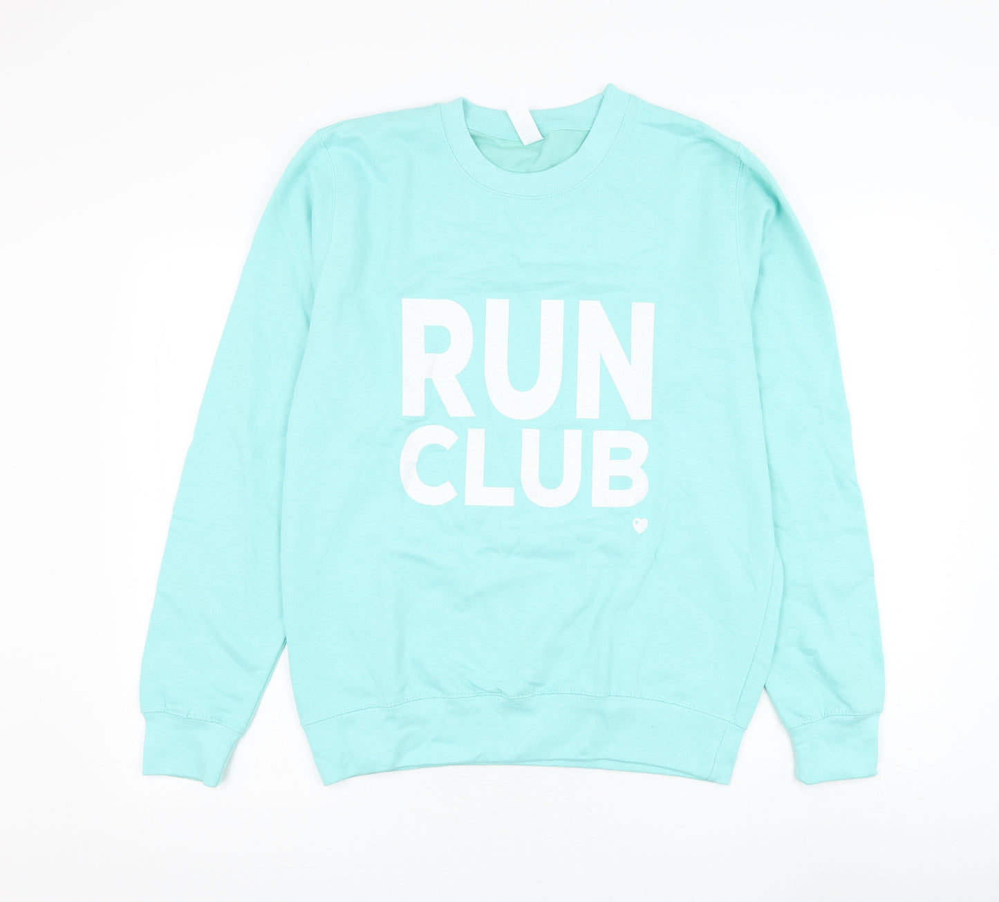 Run Club Womens Blue Cotton Pullover Sweatshirt Size S Pullover - Run Club