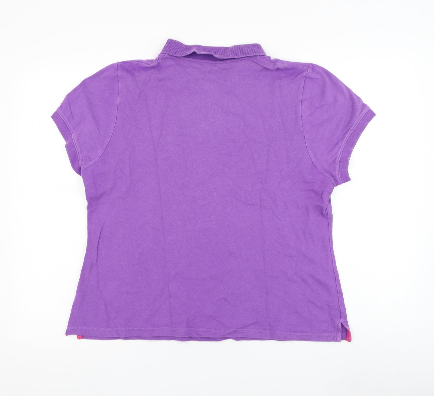 Dunnes Stores Womens Purple Cotton Basic Polo Size 18 Collared