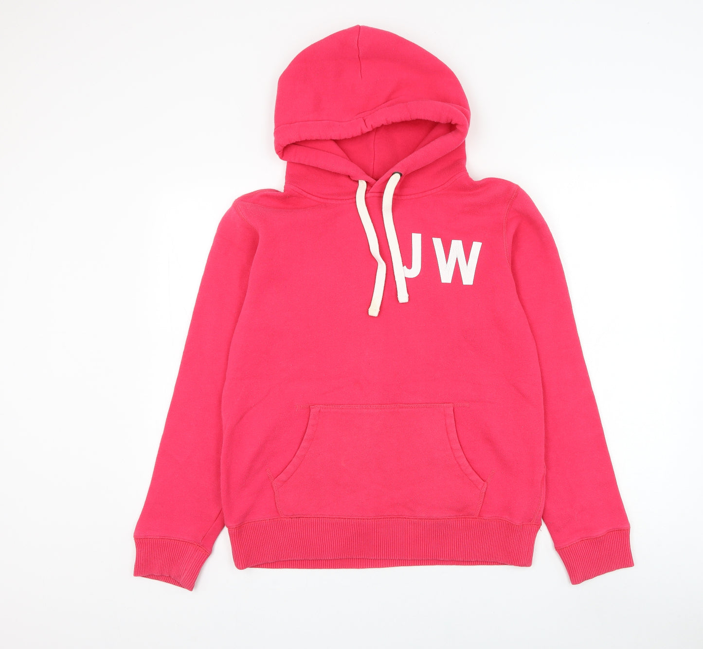 Jack Wills Womens Pink Cotton Pullover Hoodie Size 12 Pullover