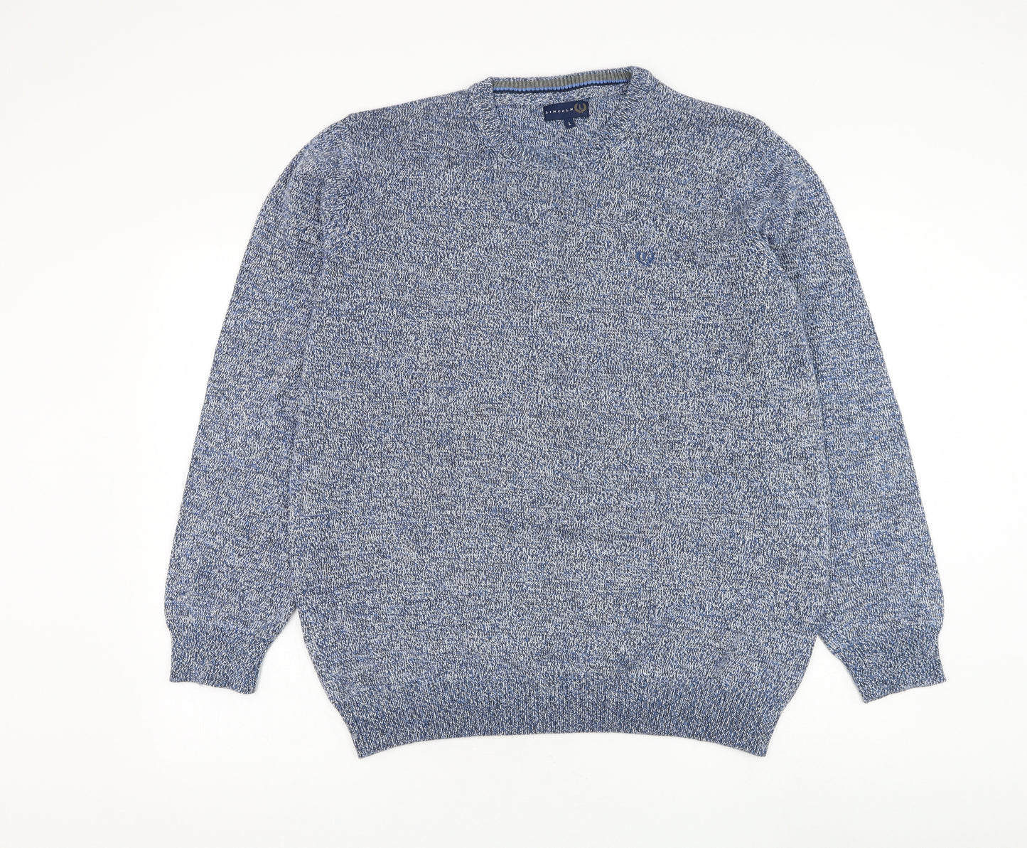 Matalan Mens Blue Round Neck Cotton Pullover Jumper Size L