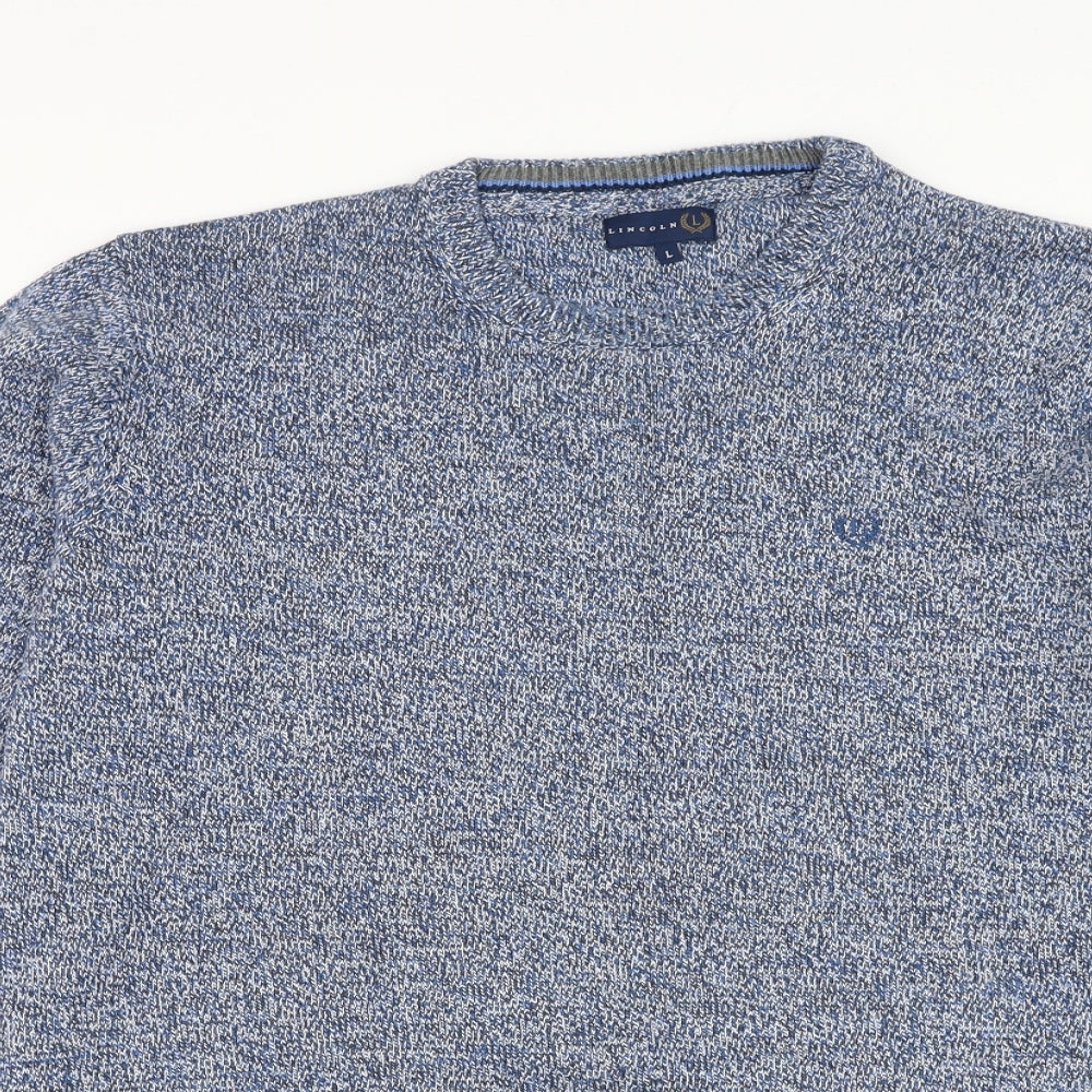 Matalan Mens Blue Round Neck Cotton Pullover Jumper Size L