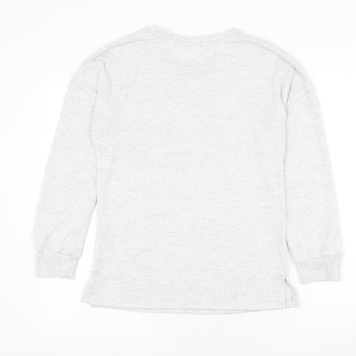 Primark Womens Grey Round Neck Polyester Pullover Jumper Size 6