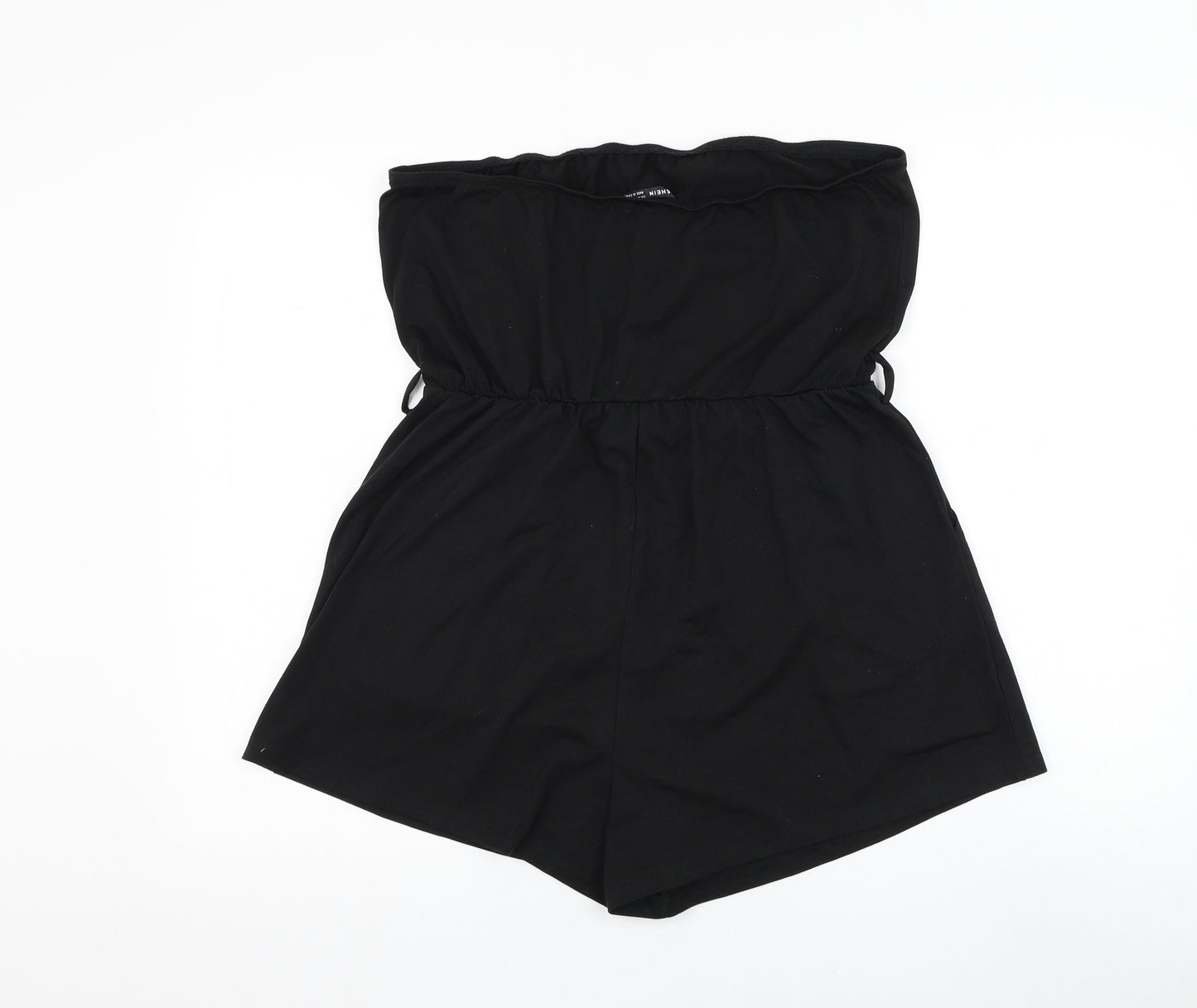 SheIn Womens Black Cotton Playsuit One-Piece Size 16 Pullover