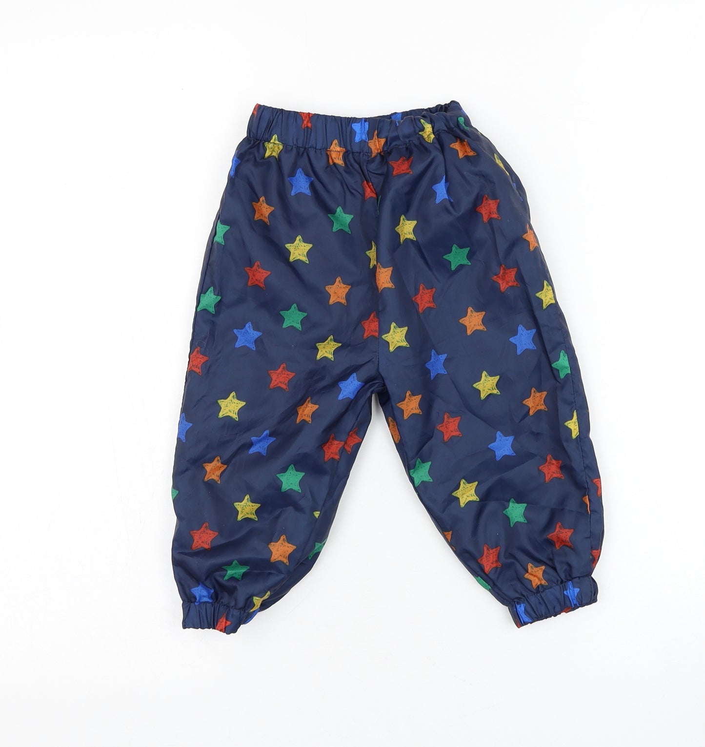 TU Boys Black Herringbone Polyester Rain Trousers Trousers Size 12-18 Months Pullover - Star