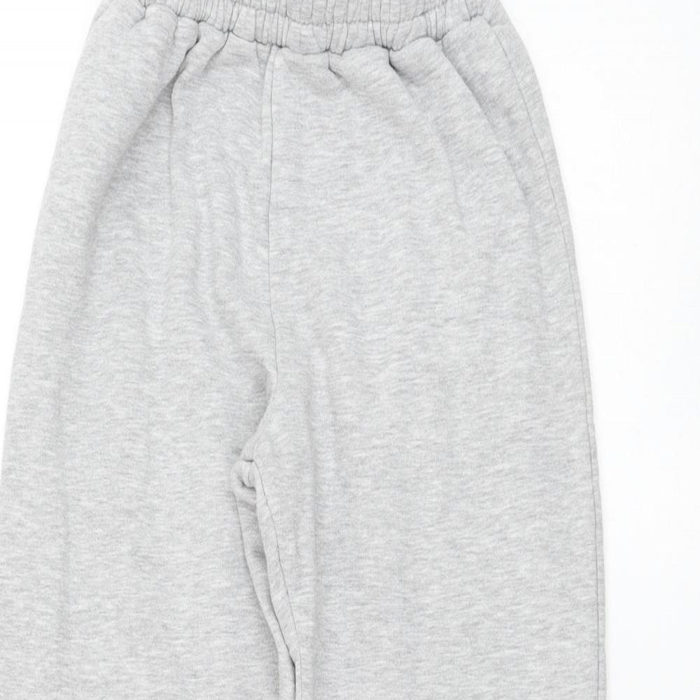 Matalan Girls Grey Polyester Jogger Trousers Size 11 Years Regular Pullover