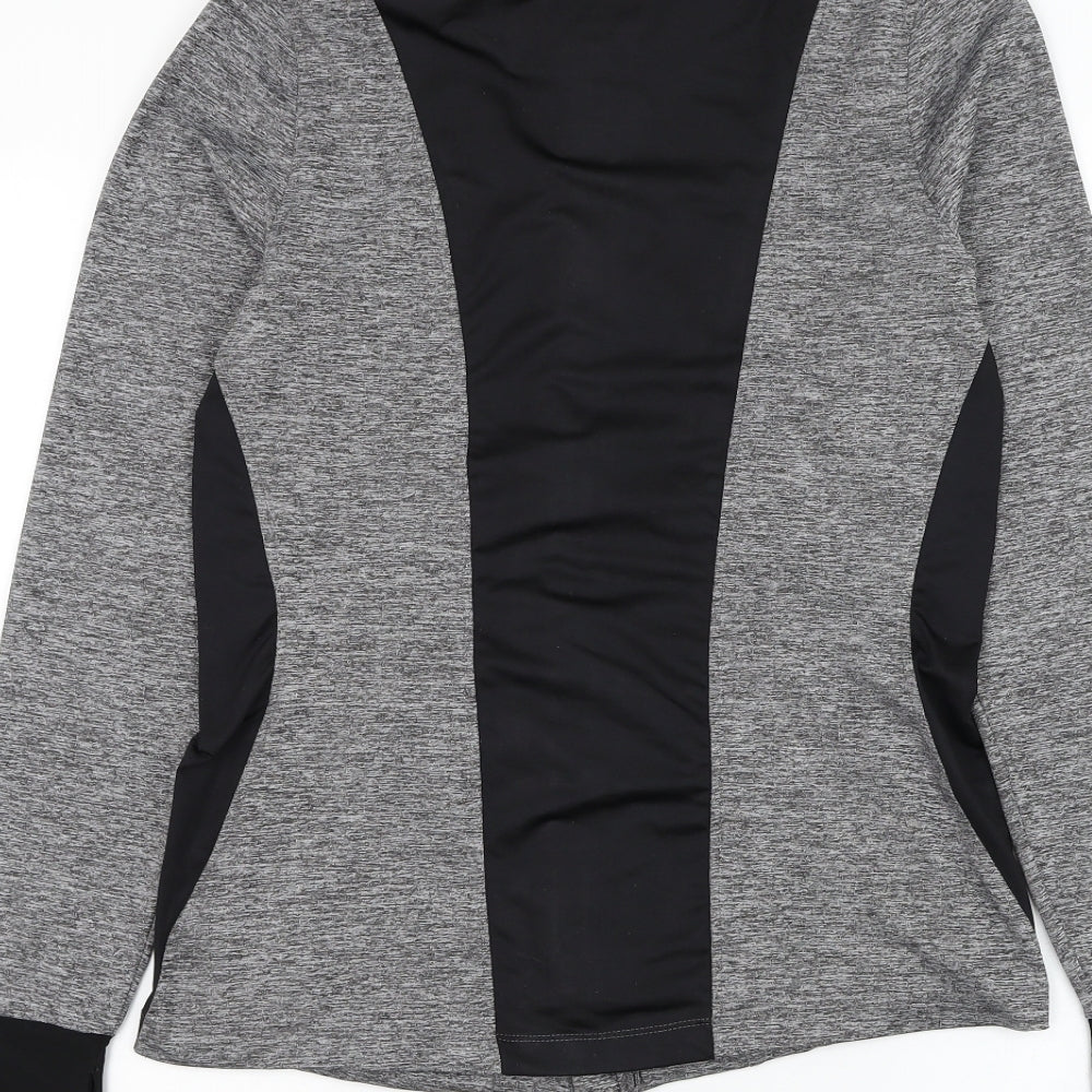 F&F Womens Grey Polyester Full Zip Sweatshirt Size M Zip