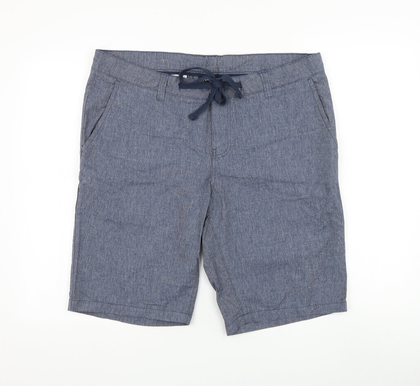 Livergy Mens Blue Cotton Bermuda Shorts Size 38 in L11 in Regular Drawstring