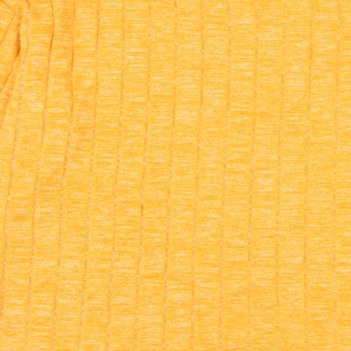 Marks and Spencer Womens Orange Round Neck Viscose Pullover Jumper Size 14