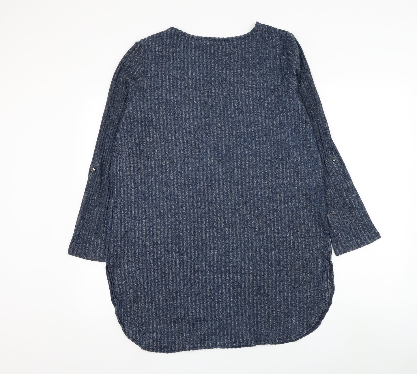 Preworn Womens Blue Round Neck Polyester Pullover Jumper Size L