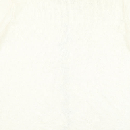 Bonmarché Womens Ivory Round Neck Acrylic Pullover Jumper Size XL - Flowers