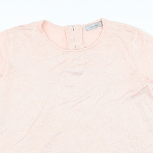 Marks and Spencer Womens Pink Round Neck Viscose Pullover Jumper Size 14